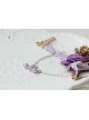 Fashion Retro Holiday Purple Flowers Pearl White Leaves Lace Female Armband