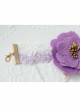 Fashion Retro Holiday Purple Flowers Pearl White Leaves Lace Female Armband