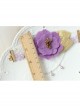 Fashion Retro Holiday Purple Flowers Pearl White Leaves Lace Female Armband