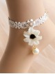 Bride Princess Retro Baroque White Lace Flower Pendant Simple Fashion Female Anklet