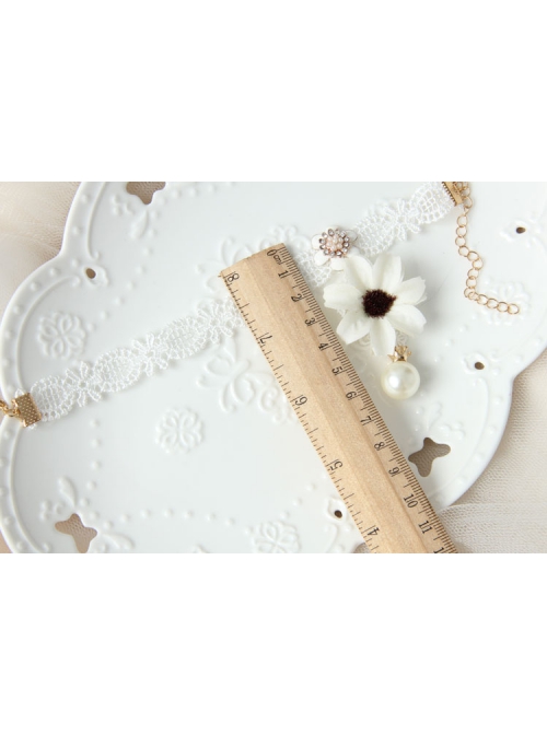 Bride Princess Retro Baroque White Lace Flower Pendant Simple Fashion Female Anklet