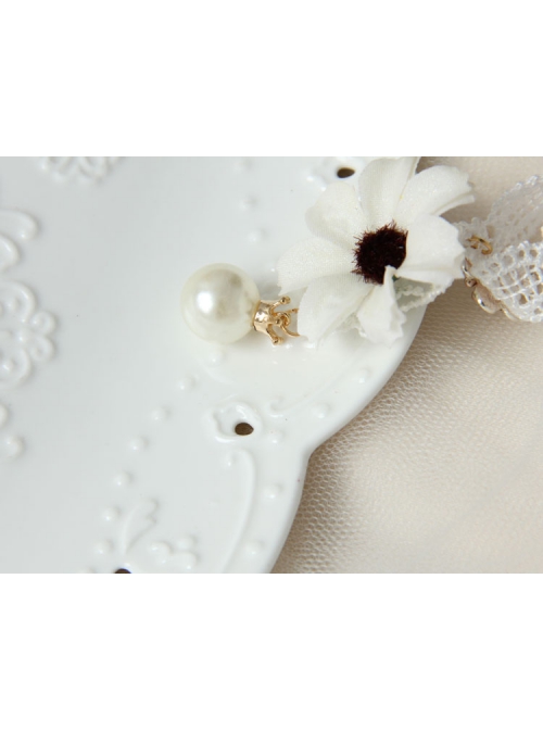 Bride Princess Retro Baroque White Lace Flower Pendant Simple Fashion Female Anklet