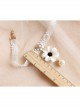 Fashion Retro Holiday Holiday White Lace Flower Pearl Female Choker