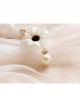 Fashion Retro Holiday Holiday White Lace Flower Pearl Female Choker
