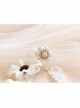 Fashion Retro Holiday Holiday White Lace Flower Pearl Female Choker