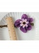 Retro Fashion Holiday Weaving Leaves Branches Purple Flowers Female Anklet