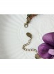 Retro Fashion Holiday Weaving Leaves Branches Purple Flowers Female Anklet