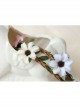 Fashion Casual Beautiful Bride White Purple Artificial Flower Rattan Female Anklet