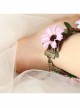 Fashion Casual Beautiful Bride White Purple Artificial Flower Rattan Female Anklet