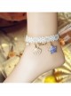 Fashion Leisure Seaside Tourism Vacation White Lace Pearl Starfish Shell Love Letter Female Anklet