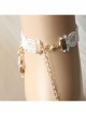 Fashion Leisure Seaside Tourism Vacation White Lace Pearl Starfish Shell Love Letter Female Anklet
