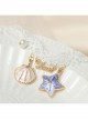 Fashion Leisure Seaside Tourism Vacation White Lace Pearl Starfish Shell Love Letter Female Anklet