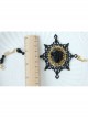 Gothic Retro Fashion Black Crystal Rose Flower Snowflake Lace Love Letter Female Anklet