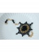 Gothic Retro Fashion Black Crystal Rose Flower Snowflake Lace Love Letter Female Anklet