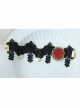Retro Fashion Gothic Ruby Black Lace Flower Female Simple Anklet