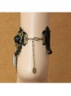 Handmade Retro Fashion Gothic Black Lace Rose Flower Beauty Female Fashion Anklet