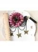 Retro Fashion Personality Black Lace Metal Butterfly Purple Flower Female Arm Chain