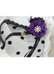 Christmas Palace Retro Fashion Personality Black Lace Sexy Purple Flower Polka Dot Mesh Female Half Face Mask