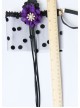 Christmas Palace Retro Fashion Personality Black Lace Sexy Purple Flower Polka Dot Mesh Female Half Face Mask