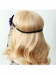 Christmas Palace Retro Fashion Personality Black Lace Sexy Purple Flower Polka Dot Mesh Female Half Face Mask