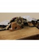 Queen Bride Fashion Retro Gothic Ruby Tassel Black Crochet Lace Collar