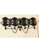 Black Lace Pearl Resin Diamond Tassel Palace Retro Goth Fashion Female Dance Anklet