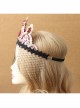 Queen Princess Bride Fashion Vintage Ruby Black Lace Crown Prom Veil