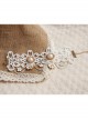 Bride Bridesmaid Wedding Dress Fashion Baroque Retro Braided White Lace Pearl Flower Female Anklet