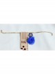 Fashion Beautiful, Simple Royal Blue Flowers Golden Chain Retro Female Anklet