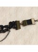 Retro Gothic Fashion Black Lace Rose Flower Pearl Tassel Dancing Female Armband