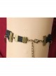 Retro Gothic Fashion Black Lace Rose Flower Pearl Tassel Dancing Female Armband