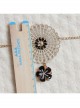 Handmade Fashion Simple Female Retro Golden Lace Black Small Flower Anklet