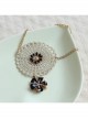 Handmade Fashion Simple Female Retro Golden Lace Black Small Flower Anklet