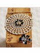 Handmade Fashion Simple Female Retro Golden Lace Black Small Flower Anklet