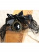 Dark Gothic Retro Fashion Black Lace Bow Vampire Wedding Dress Female Elastic Armband