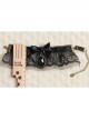 Dark Gothic Retro Fashion Black Lace Bow Vampire Wedding Dress Female Elastic Armband