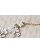 Bride Fashion White Lace Tassel Pearl Cherry Blossom Palace Retro Female Armband