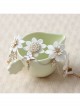 Bride Fashion White Lace Tassel Pearl Cherry Blossom Palace Retro Female Armband