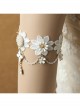 Bride Fashion White Lace Tassel Pearl Cherry Blossom Palace Retro Female Armband