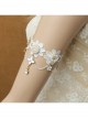 Bride Fashion White Lace Tassel Pearl Cherry Blossom Palace Retro Female Armband