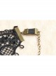 Dark Gothic Fashion Retro Ruby Black Lace Tassel Female Armband