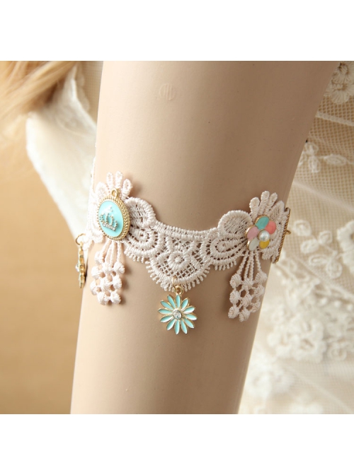 Light Pink Lace Fashion Retro Crown Colored Flowers Female Armband