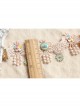 Light Pink Lace Fashion Retro Crown Colored Flowers Female Armband