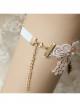 Light Pink Lace Fashion Retro Crown Colored Flowers Female Armband