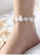 Fashion Personality Simple Leisure Vacation White Lace Conch Female Ankle Ring
