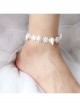 Fashion Personality Simple Leisure Vacation White Lace Conch Female Ankle Ring