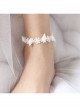 Fashion Personality Simple Leisure Vacation White Lace Conch Female Ankle Ring