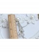 Fashion Retro Baroque White Tassel Bride Wedding Lace Flower Crystal Pearl Armband