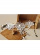 Fashion Retro Baroque White Tassel Bride Wedding Lace Flower Crystal Pearl Armband