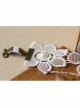 Fashion Retro Baroque White Tassel Bride Wedding Lace Flower Crystal Pearl Armband